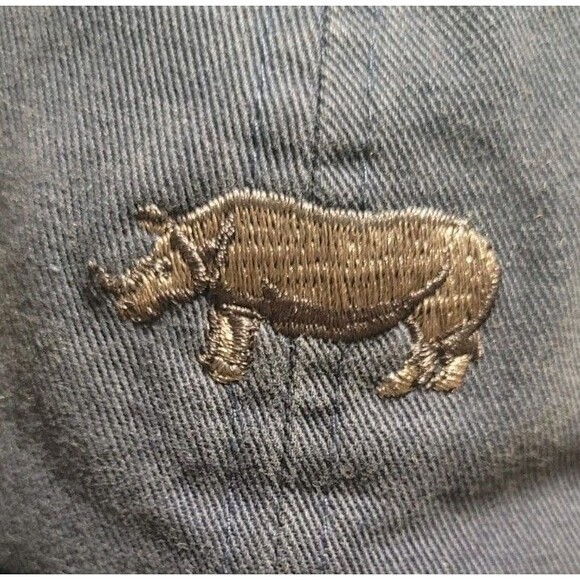 San Diego Zoo & Safari Park Rhino Logo Distressed Strap Back Dad Hat Adjustable - Picture 2 of 6